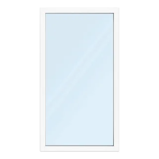 Fenster 110x100 cm, Kunststoff Profil aluplast IDEAL® 4000, Weiß, 1100x1000 mm, einteilig festverglast, 2-fach Verglasung, individuell konfigurieren