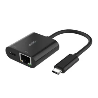 Belkin Connect USB-C Ethernet Adapter 100W PD schw. INC019btBK