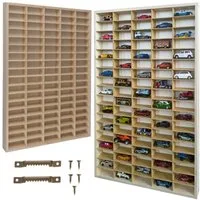 KRUZZEL Deko-Wandregal Holzregal Autoregal, Spar-Set 1-tlg., Inklusive Montageset und Haken für einfache Wandmontage