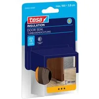 tesa Türbodendichtung INSULATION Türdichtung - selbstklebende Türboden-Schaumstoffdichtung, (Packung, 1-St., Türboden-Schaumstoffdichtung braun - 1 m x 38 mm), Zimmertürdichtung zum Schutz vor Kälte, Zugluft, Staub, Feuchtigkeit