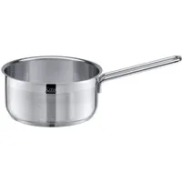 Silit Kasserolle Silit Achat Stielkasserolle 16 cm, Edelstahl rostfrei 18/10, Milchtopf Induktion, Edelstahl teilmattiert, unbeschichtet
