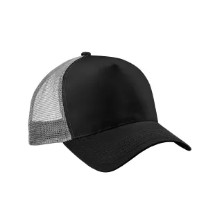 Beechfield - Trucker Cap Snapback für Herren/Damen Unisex (Schwarz/Hellgrau)
