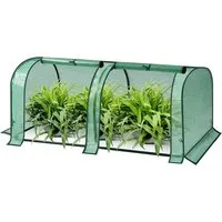 Woltu Gewächshaus, PE halbtransparent 130 g/m² 130x60x50 cm Grün