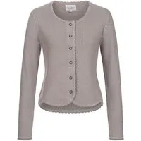 Nübler Trachtenstrickjacke Strickjacke Langarm Yvonne in Silber von Nübler