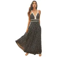 LIPSY Maxikleid Lipsy gepunktetes Maxikleid mit V-Ausschnitt (1-tlg)