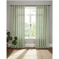 OTTO home Vorhang Elby 1 (1 St), Schlaufen, halbtransparent, Jacquard, transparent, basic, monochrom, bis 295 cm Länge