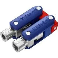 Schaltschrankschlüssel "DoubleJoint", Steckschlüssel blau/rot, Armlänge gesamt 97mm