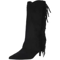 Ital-Design Fransige Damen Stiefeletten für Herbst und Winter Stiefel (90458169) Pfennig-/Stilettoabsatz Stiefel in Schwarz