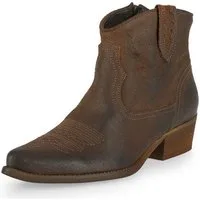 Felmini Stiefelette Veloursleder . Cowboy Stiefelette