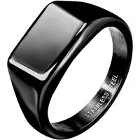 Taffstyle Fingerring Siegelring rechteckig Chirurgenstahl für Damen und modern zeitlos (Markanter Statementring aus Edelstahl – ideale Geschenkidee für jeden Anlass)