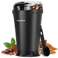 Aigostar Kaffeemühle Elektrisch Gewürzmühle Kaffee Mühle, Elektrische Propellermühlen, 200 W, Edelstahl Schlagmesser, 60,00 g Bohnenbehälter, Versions-Upgrades, 150 W & 200 W nach dem Zufallsprinzip ausgeliefert