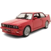 Bburago Modellauto BMW M3 E30 1988 rot, Maßstab 1:24