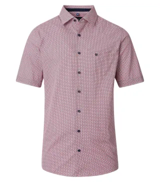 REDMOND - Freizeithemd Kurzarm rot - Gr. - XL