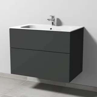 Sanipa 3way Keramik-Set Keramik-Waschtisch und Unterbau (SP400) SP4001B