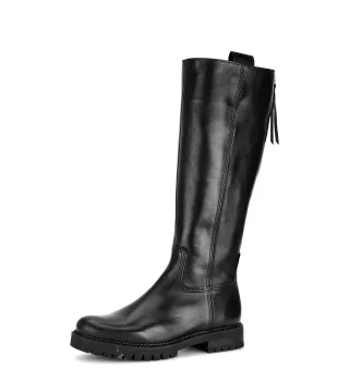 pius gabor - Reiterstiefel Glattleder schwarz schwarz - Gr. - 5 UK