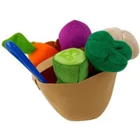 soma Kaufladensortiment Obst- & Gemüsekorb Plüsch Spielset Zubehör Kinderküche ab 18 Monaten, (Set, 8-tlg., Geschenk-Set), Weiches Plüsch Obst- & Gemüsekorb Spielset, Zubehör für Kinderküche