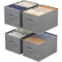Lifewit Aufbewahrungsdose Groß faltbarer Kleiderschrank, Aufbewahrungskorb mit Trennwand (Set, 4 St., 3-tlg, 4-tlg, 6-tlg), Herausnehmbare Trennwand