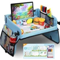 Ophy Spieltisch Tragbarer Kinderspiel-Tisch (Knietablett) für Autofahrten–verstellbar, für Autositz & Kindersitz – praktische Beschäftigung für unterwegs