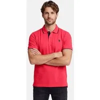 U.S. Polo Assn. Poloshirt USKayle – Classic Fit kurzarm mit Logo-Stickerei Mit Flachstrick-Kragen, Knopfleiste und elastischer Baumwollmischung