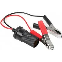 Bolwins Q35C 12V Auto Batterieklemme Zigarettenanzünder Verlängerungskabel KFZ Stromkabel, Batterieklemme (Alligator Clips), 12V Zigarettenanzünder Buchse (30 cm), Stromversorgung von 12V-Geräten über Fahrzeugbatterie