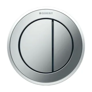 Geberit WC-Steuerung Typ 10 116057KH1 pneumatisch, 2-Mengen-Spülung, Badmöbel, Kunststoff, hochglanz-verchromt/mattchrom