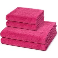 Cawö Handtuch Set Lifestyle, Walkfrottee (Spar-Set, 4-St), 2 X Handtuch 2 X Duschtuch im Set - Baumwolle - Saugstark