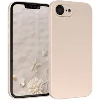 EAZY CASE Handyhülle für Apple iPhone 16e Hülle Silikon 6,1 Zoll, Bumper Case Matt Slimcover Silikonschutzhülle elastisch Taupe / Beige