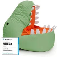Lumaland Sitzsack Kinder Dino Kissen 90x90x70 cm (1 St), Sitzkissen, Kinderzimmer, pflegeleicht, Zauberversteck