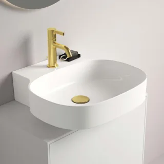 Ideal Standard Linda-X Waschtisch T439001 1 Hahnloch, ohne Überlauf, 500 x 480 x 135 mm, weiß