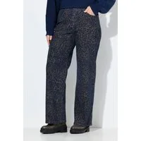 Ulla Popken Regular-fit-Jeans Jeans Mary Leomuster weites Bein Komfortbund