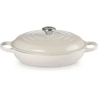 LE CREUSET Bratentopf Gourmet-Profitopf, Gusseisen, Ø 26 cm, 4,2 l, 4,21 kg, Meringue, 21180267164430