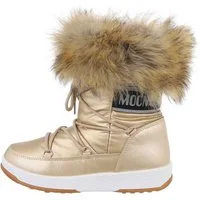 Ital-Design Damen Snowboots Freizeit Snowboots (85135902) Flach Schnürstiefeletten in Gold