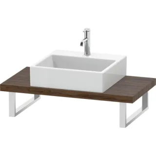 Duravit DuraStyle Konsole DS100C02121 für Aufsatzbecken, 1 Ausschnitt, Stärke 4.5 cm, Nussbaum dunkel