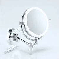 Libaro Kosmetikspiegel mit Beleuchtung MODENA LED Schminkspiegel 3-fach & 7-fach Vergrößerung, LED Wandmontage, Vergrößerungsspiegel 2-seitig, 360° drehbar, dimmbar