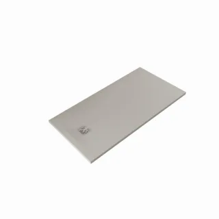 Kludi TERRA Duschwanne 08DW01O2 70 x 140 x 3 cm, Abflussabdeckung inkl., Matt Light Dove