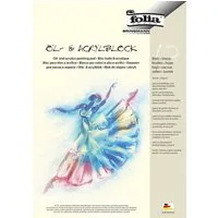 Folia Zeichenpapier Öl-Acrylmalblock, 10 Blatt