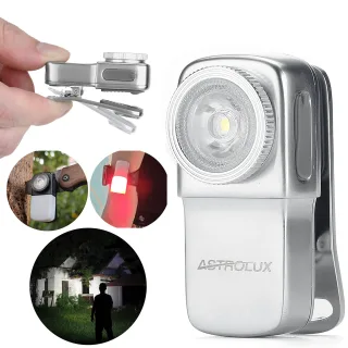 Astrolux® CP01 Rechargeable EDC Flashlight 250 Lumens Dual Sources Compact Pocket Clip Light Convenient USB C Charging M