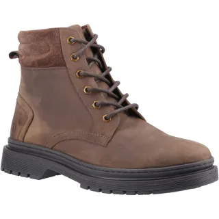 Hush Puppies Jarrod Leder Herren Braun Stiefeletten