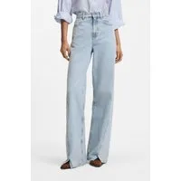 BOSS ORANGE High-waist-Jeans MARLENE SLIT HR Premium Damenmode mit Wide Leg-Passform, Schlitz-Details
