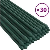 vidaXL Rankhilfe Pflanzenstützen 30 Stk. Grün 150 cm Stahl, 30 St.