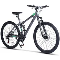 CARPAT SPORT Mountainbike 24 26 27.5 29 Zoll Fahrrad für Herren Damen Jungen, 21 Gang Shimano, mechanische Scheibenbremse, MTB Fahrrad Bike