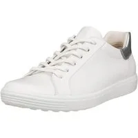 Ecco Soft 7 Easy Slip Low (Premium-Leder) weiss Damen Sneaker