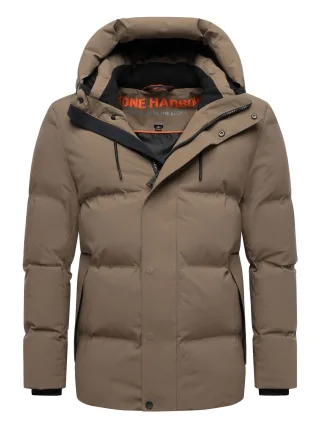 Stone Harbour Herren Winterjacke Taviaan mit Fleecekapuze & winddichtem Design