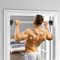 SPORTNOW Klimmzugstange Klimmzugmaschine für den Türrahmen (Balkenhalterung, 1-tlg., Türrahmen), verstellbare Länge (75–92 cm), für Heimtraining im Fitnessstudio