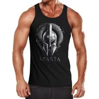 Neverless Tanktop Herren Tank-Top Aufdruck Sparta Helmet Krieger Warrior Spartahelm mit Print