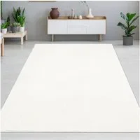 Carpetia Teppich Uni-Optik, rechteckig, Höhe: 13 mm, waschbar rutschhemmend weich