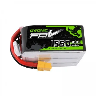 OVONIC 22.2V 1550mAh 100C 6S LiPo Battery XT60 Plug for RC Car RC Drone