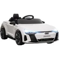 HOMCOM Elektro-Kinderauto mit Fernbedienung, Kinderfahrzeug mit Sicherheitsgurt, Belastbarkeit 25 kg, (1-tlg), für Garten, Balkon, Weiß