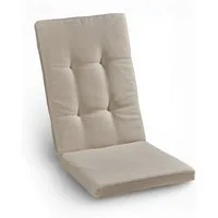 GO-DE Hochlehnerauflage COPPI, 50 x 120 cm, Beige, Hochlehner, (1 St), seitliche Bindekordeln und verstellbares Gurtband