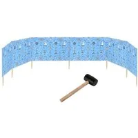 Garronda Windschutz Strand Sichtschutz 8m lang mit Gummihammer Garten Meer GAEX001